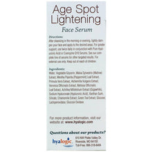 Age Spot Lightening Serum w/ HA 1 oz by Hyalogic