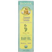 Calming Baby Oil Glass Bottle 4 oz by Badger