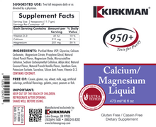 Calcium/Magnesium Liquid 16 fl oz by Kirkman Labs