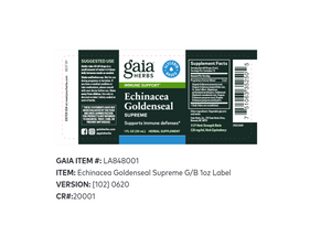 Echinacea Goldenseal Alcohol-Free 1 oz by Gaia Herbs