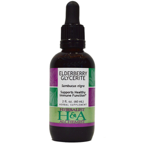 Elderberry Glycerite Alc Free 2 oz by Herbalist & Alchemist