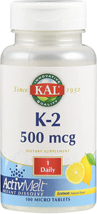K-2 500 mcg Lemon 100 tablets by KAL