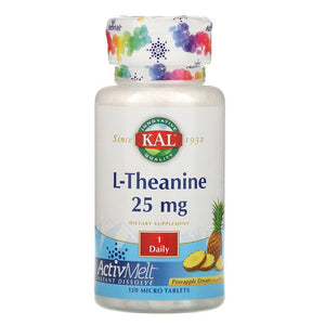 L-Theanine 25 mg Pineapple 120 tablets by KAL