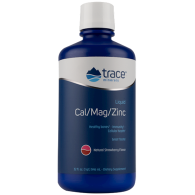 Liquid Cal/Mag/Zinc-Strawberry 32 oz by Trace Minerals Research