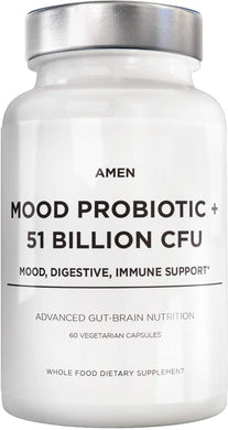 Mood Probiotic + 51 Bil CFU 60 veg capsules by Amen