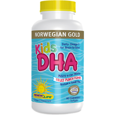 Norwegian Gold Kids DHA 60 chewable by Renew Life