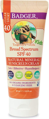 SPF 40 Kids Clear Zinc Sunscreen 2.9 oz by Badger
