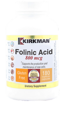 Kirkman Labs Folinic Acid 800 mcg 180 Capsules