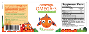 Coromega Omega3 for Kids 60 gummies