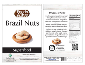Organic Brazil Nuts 12 Servings by Foods Alive