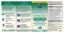 RAW Probiotics Colon Care 30 Vegan Capsules by Garden of Life