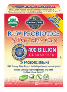 Raw Probiotics 5 Day Max Care 2.4 oz by Garden of Life