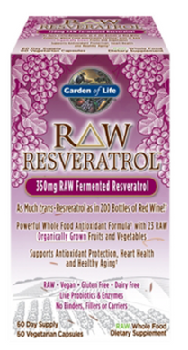 RAW Resveratrol 60 Vegan Capsules by Garden of Life