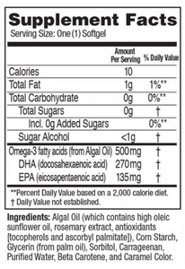 Ovega-3 500 mg 60 Soft Gels by i-Health