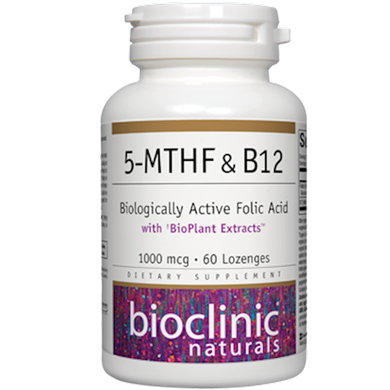 5-MTHF & B12 60 lozenges by Bioclinic Naturals