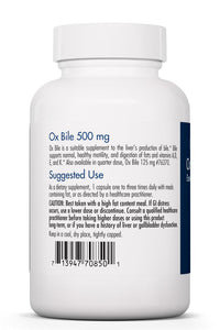 Ox Bile 500 mg 100 capsules Allergy Research Group