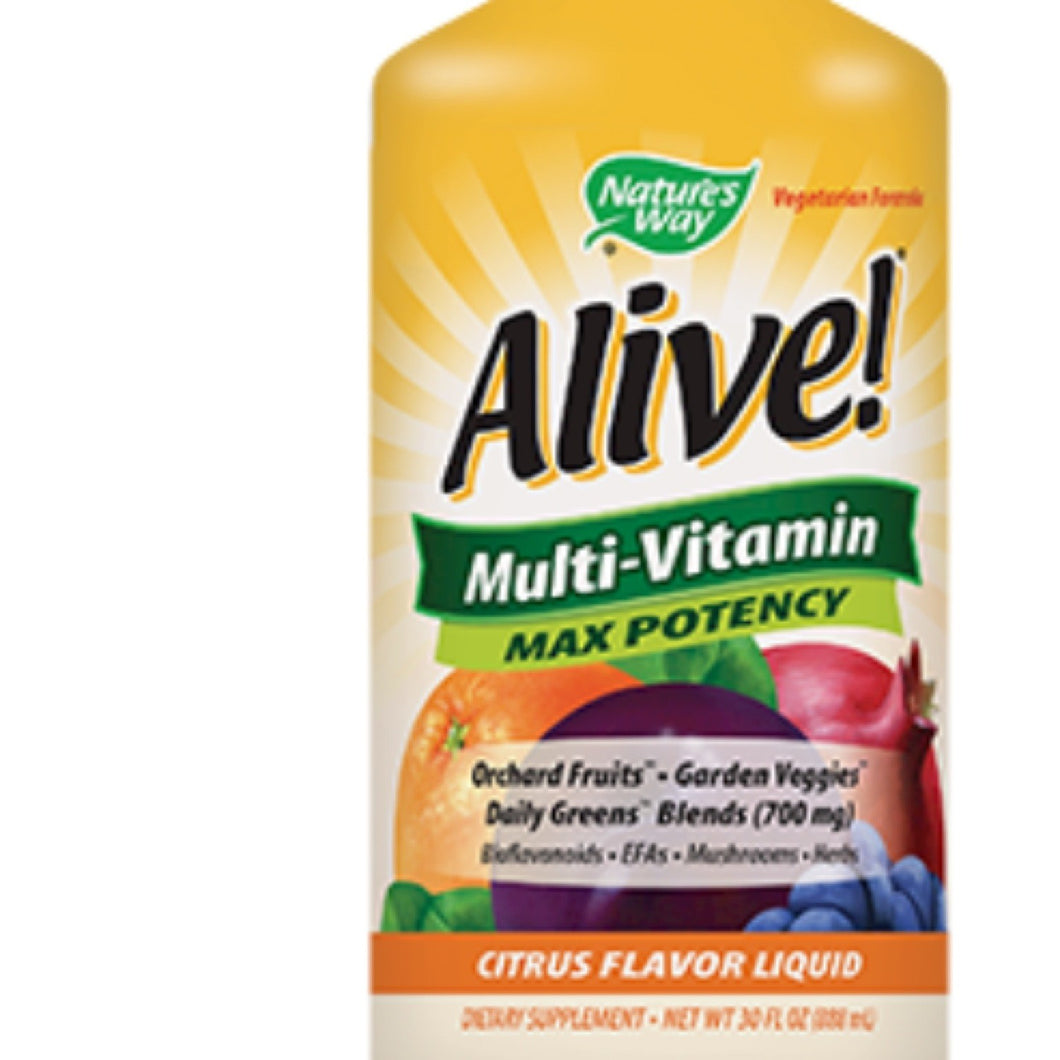 Nature's Way- Alive Liquid Multi-Vitamin Max Potency Citrus, 30.4 fl oz