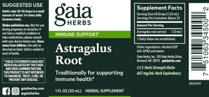 Astragalus Root 1 oz by Gaia Herbs