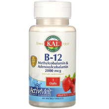Vitamin B12 Mixed Berry 2000 mcg - 60 Micro Tablets by kal
