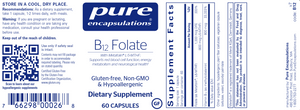 B-12 Folate 60 Capsules by Pure Encapsulations