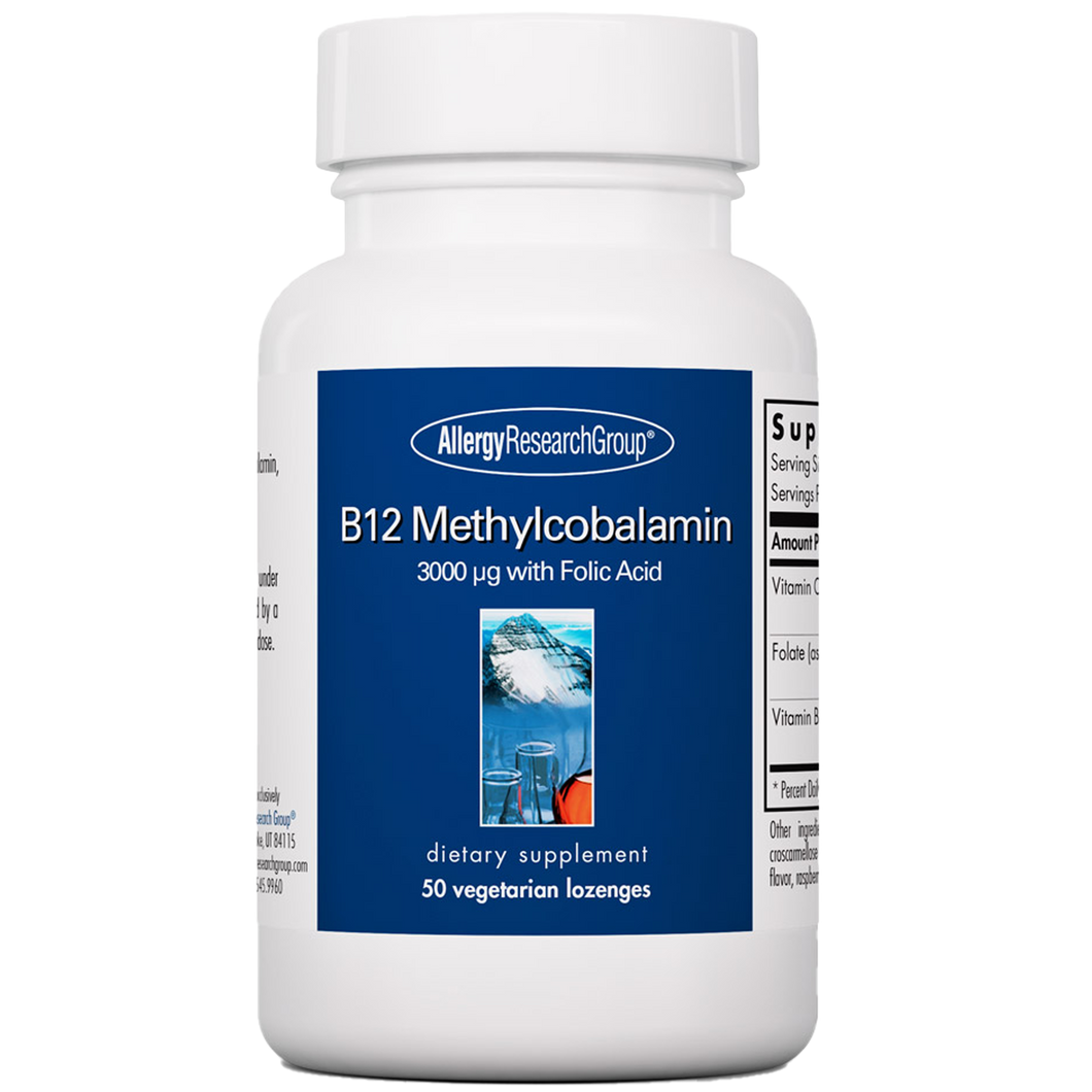 B12 Methylcobalamin 50 Vegetarian Lozenges Allergy Research Group