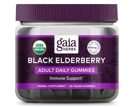 Black Elderberry Adult Daily 80 gummies by Gaia Herbs