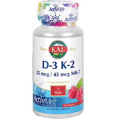 D3  K2 ActivMelt Raspberry 60 tabs by KAL