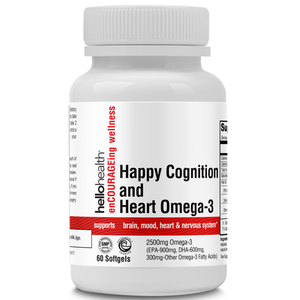 Happy Cognition  Heart Omega-3 60 capsules by Hello Health