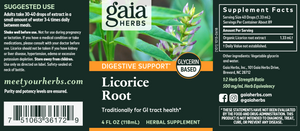 Licorice Root Alcohol Free 4 oz by Gaia Herbs