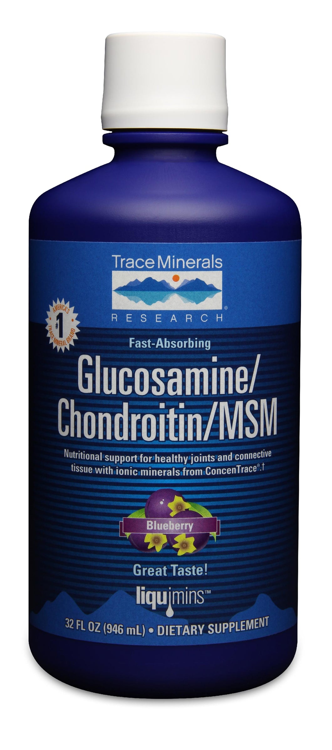 Liquid Glucosamine/Chon/MSM 32 oz by Trace Minerals Research