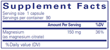 Magnesium (citrate) 150 mg by Pure Encapsulations