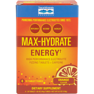Max-Hydrate Energy 4 tubes by Trace Minerals Research