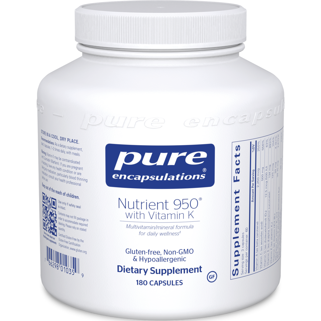 Nutrient 950 with Vitamin K 180 Capsules by Pure Encapsulations