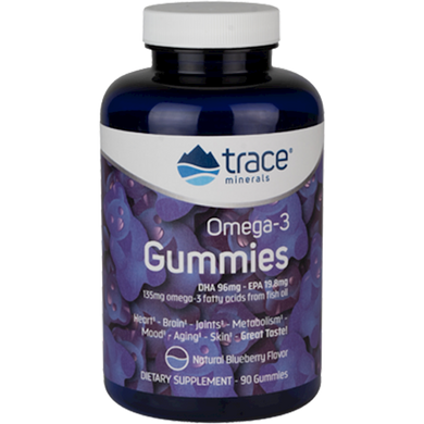 Omega Gummies Blueberry 90 gummies by Trace Minerals Research