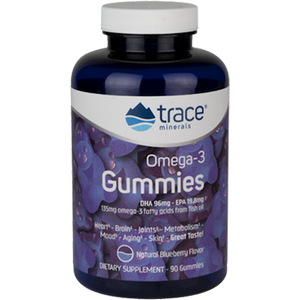 Omega Gummies Blueberry 90 gummies by Trace Minerals Research