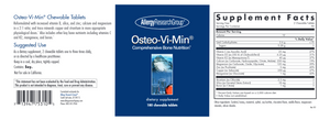 Osteo Vi Min -180 Chewable tablets by Allergy Research Group