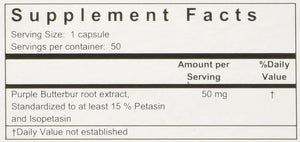 Petadolex 50 mg 50 capsules by Weber & Weber