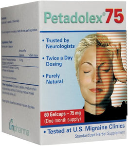 Petadolex 75 mg 60 softgels