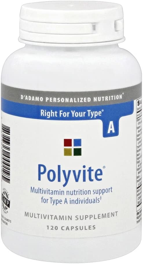 Polyvite A 120 veggie capsules by D'Adamo Personalized Nutrition