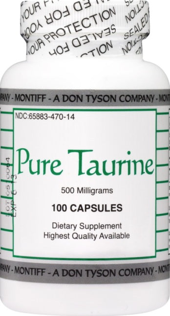 Pure Taurine 500 mg 100 capsules