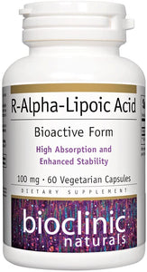R-Alpha-Lipoic Acid 100mg 60 vegcaps by Bioclinic Naturals