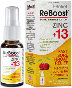 Reboost Throat Spray Zinc+13 Cherry 0.68 fl oz Spray by MediNatura