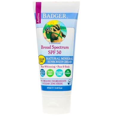 SPF 30 Clear Zinc Sunscreen Cream 2.9 oz by Badger