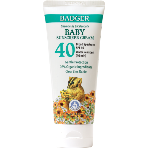 SPF 40 Baby Clear Zinc Sunsc Cream 2.9oz by Badger