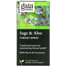 Sage and Aloe Throat Spray 1 oz by Gaia Herbs
