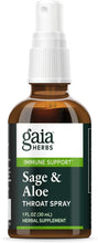 Sage and Aloe Throat Spray 1 oz by Gaia Herbs