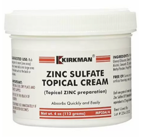 Kirkman Labs Zinc Sulfate Topical Cream 4 oz