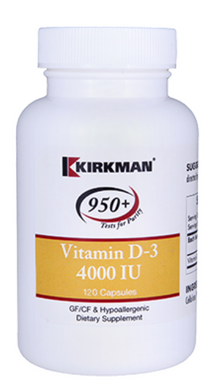 Kirkman Labs Vitamin D-3 4000 IU 120 Capsules
