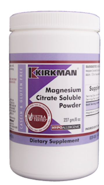 Kirkman Labs Magnesium Citrate Soluble Powder 8 oz