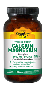 Country Life Calcium Magnesium Complx 180 Tablets